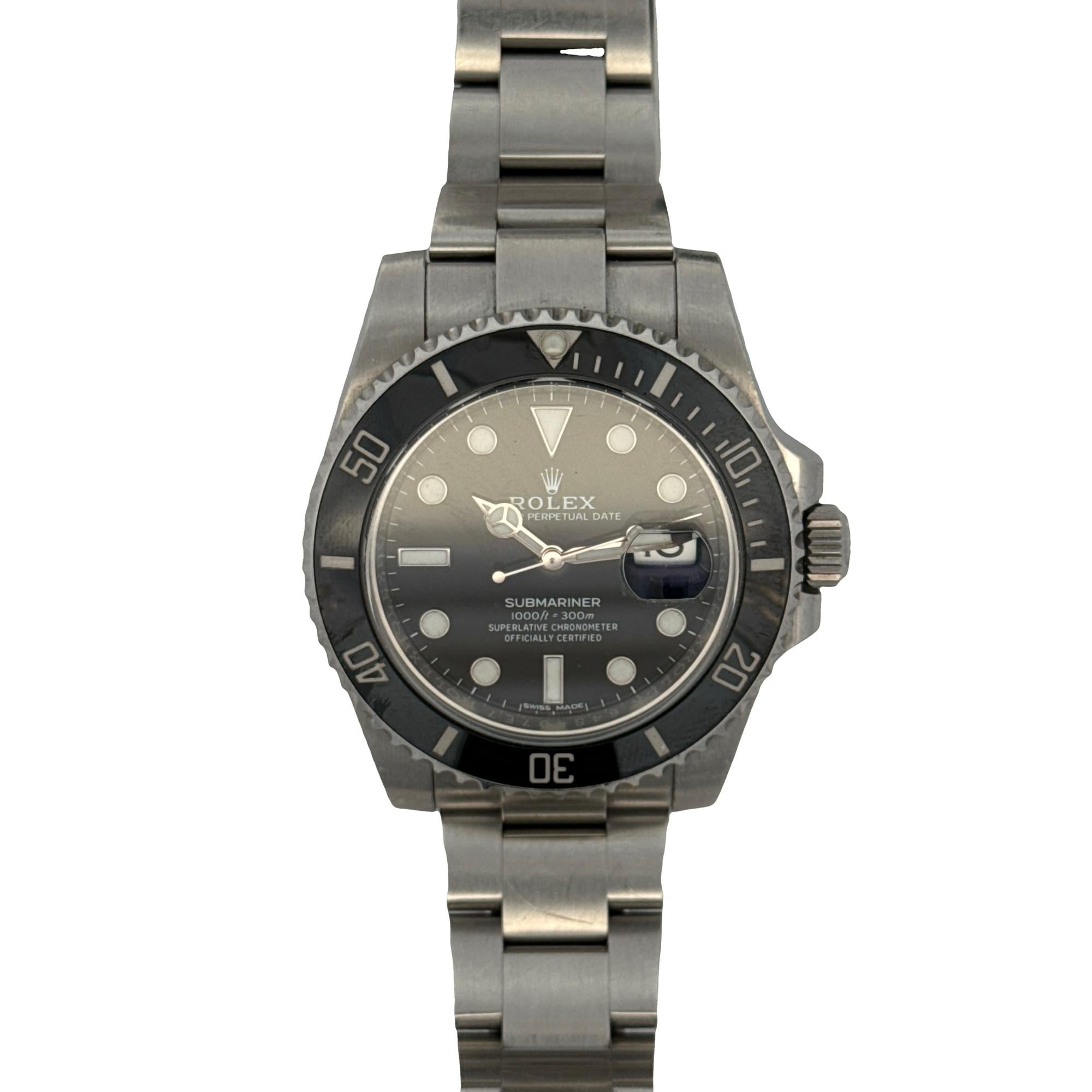 Rolex Submariner Date 116610 40mm SS Black Bezel/Dial Watch with Tags