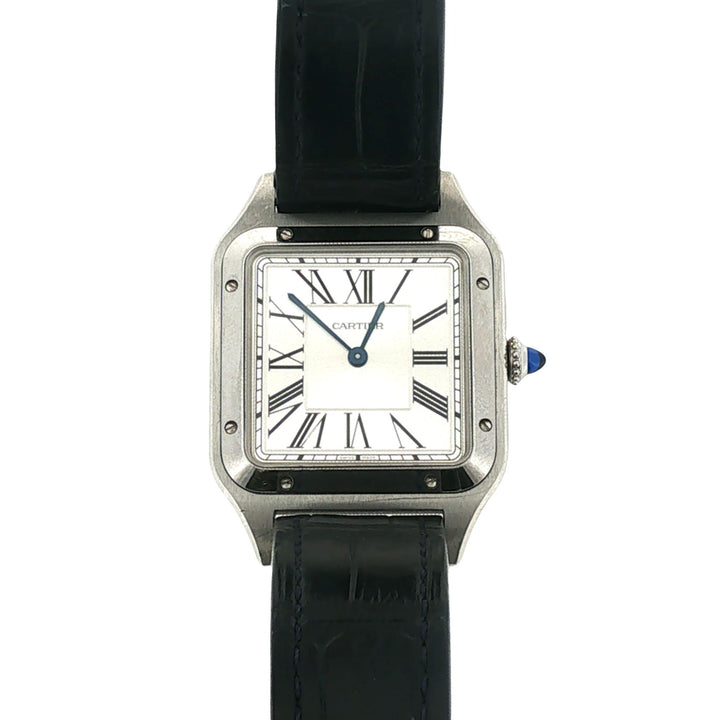 Cartier Santos Dumont Stainless Steel Quartz Watch Large Model With Papers