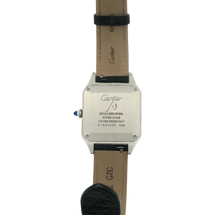 Cartier Santos Dumont Stainless Steel Quartz Watch Large Model With Papers