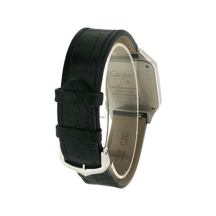 Cartier Santos Dumont Stainless Steel Quartz Watch Large Model With Papers