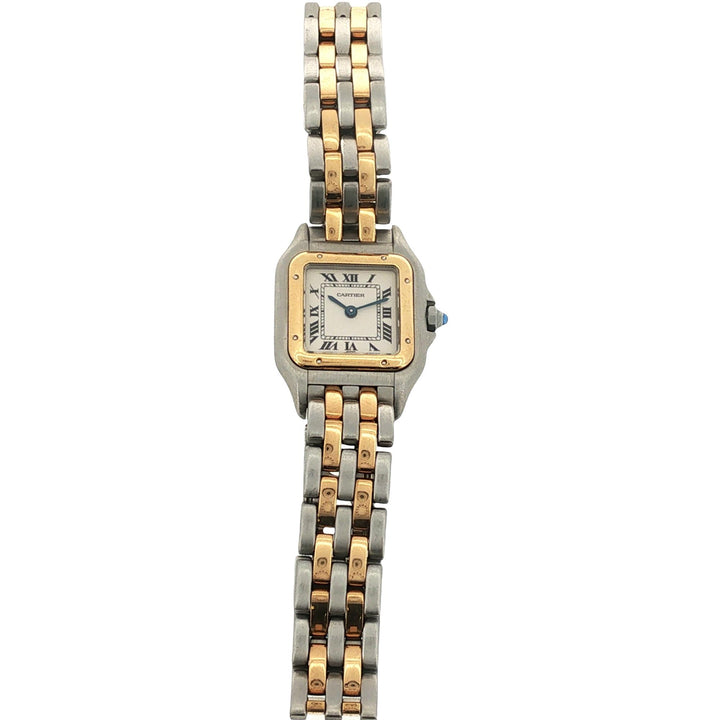 Cartier Panthère Two Row 18KYG/Stainless Steel Quartz 22mm Watch With Box