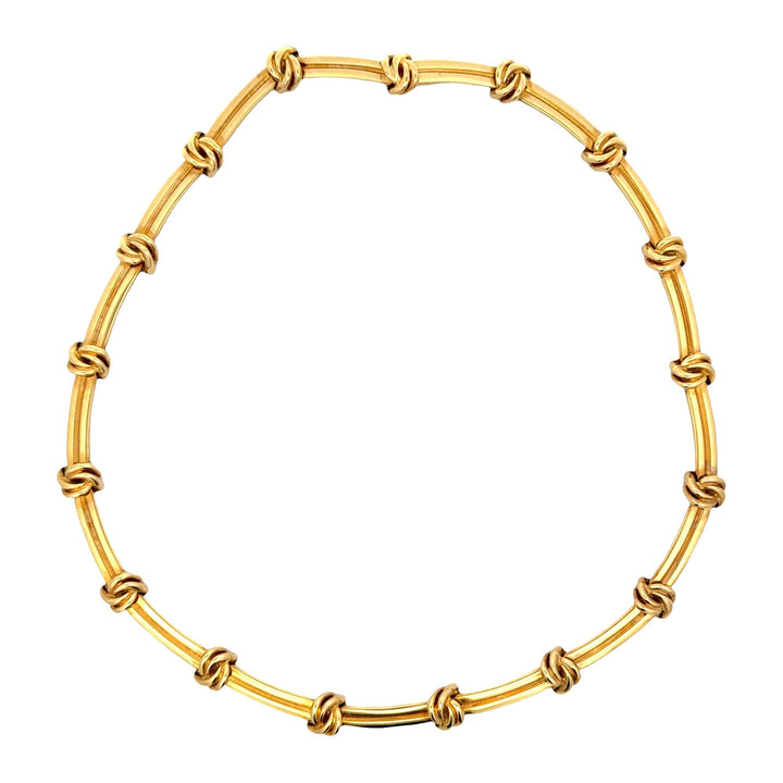 Tiffany & Company Atlas Link 18 Karat Yellow Gold Vintage Necklace