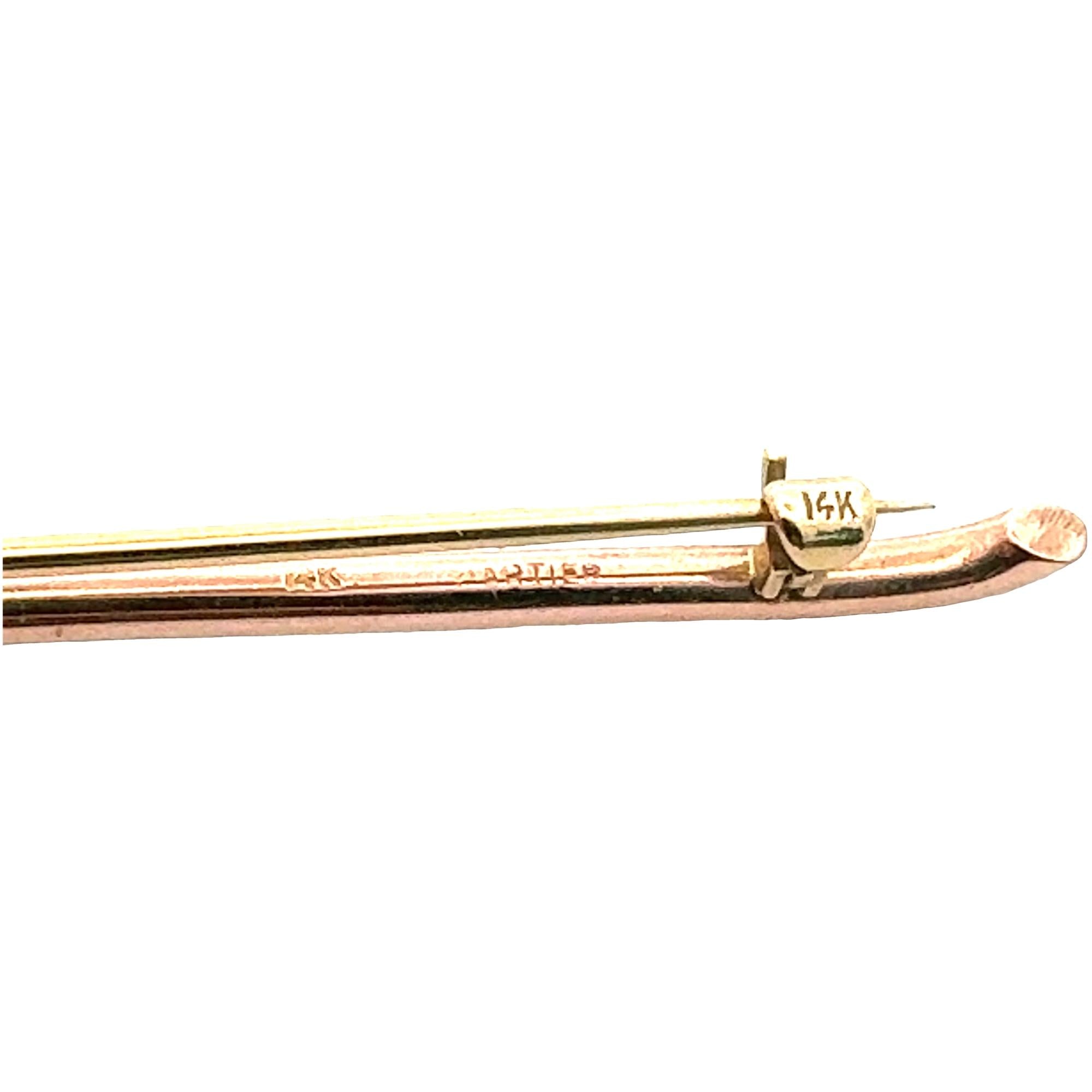 1950's Cartier 14K Yellow & Rose Gold Vintage Lover's Knot Retro Brooch Pin