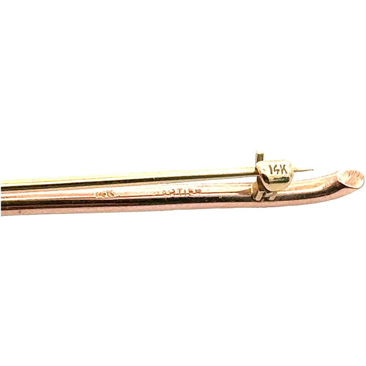 1950's Cartier 14K Yellow & Rose Gold Vintage Lover's Knot Retro Brooch Pin