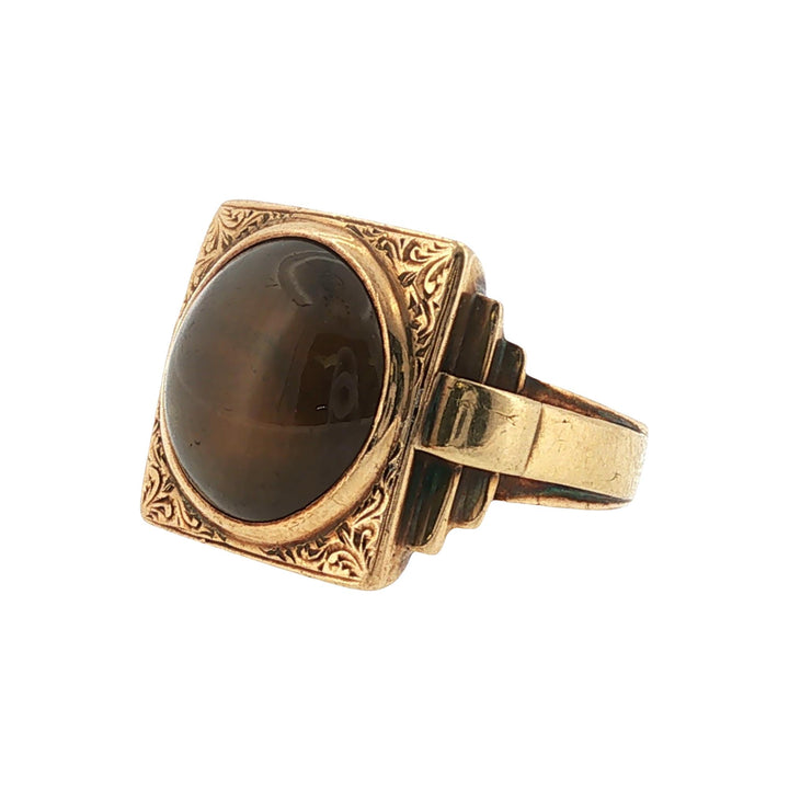 1970's Cats Eye Chrysoberyl 18 Karat Yellow Gold Vintage Ring