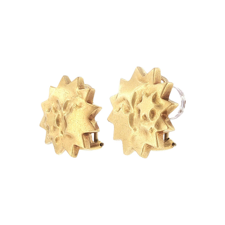 Tiffany &Co Angela Cummings 18 Karat Yellow Gold Star Ear Clip Vintage Earrings