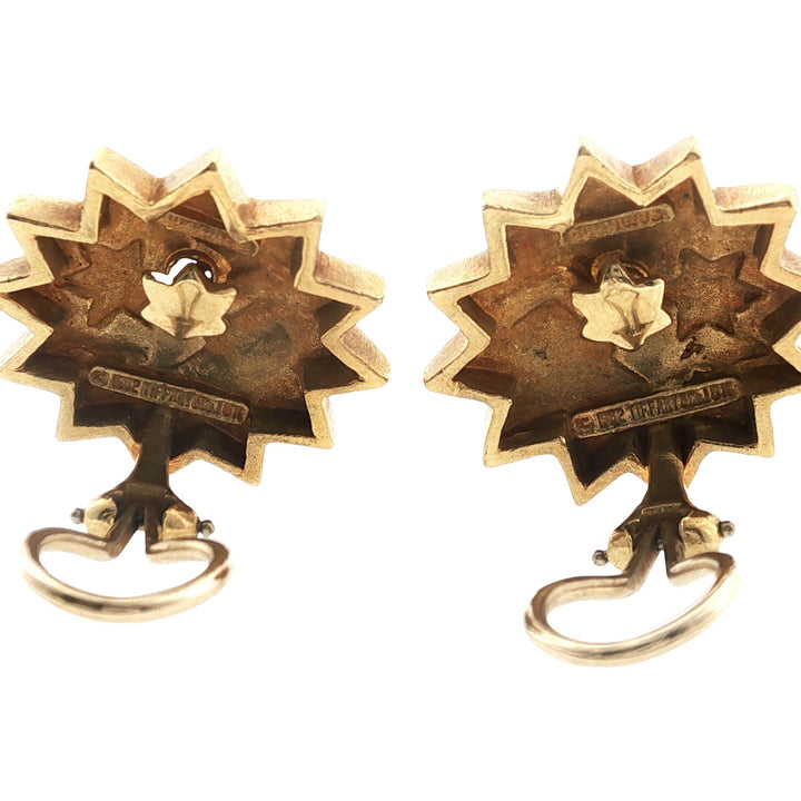 Tiffany &Co Angela Cummings 18 Karat Yellow Gold Star Ear Clip Vintage Earrings