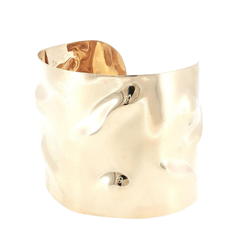 14 Karat Yellow Gold Wide Cuff Bracelet