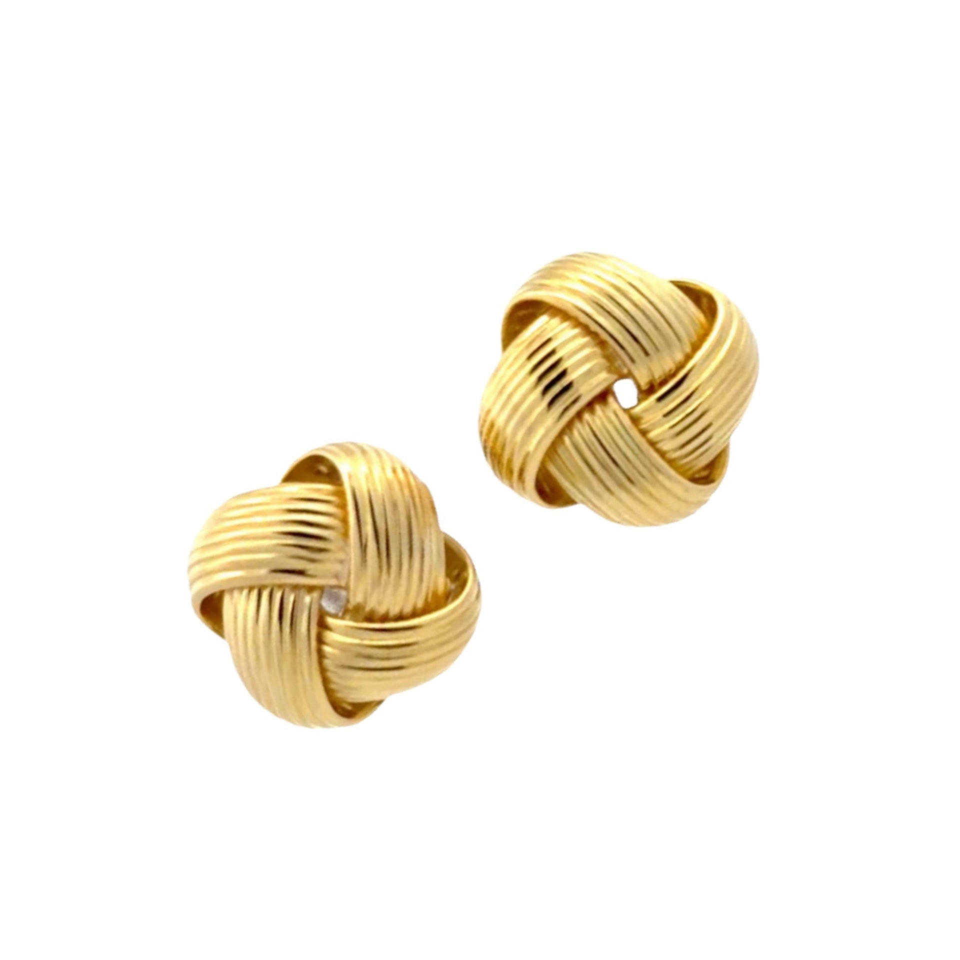 Roberto Coin 18 Karat Yellow Gold Vintage Knot Leverback Earrings