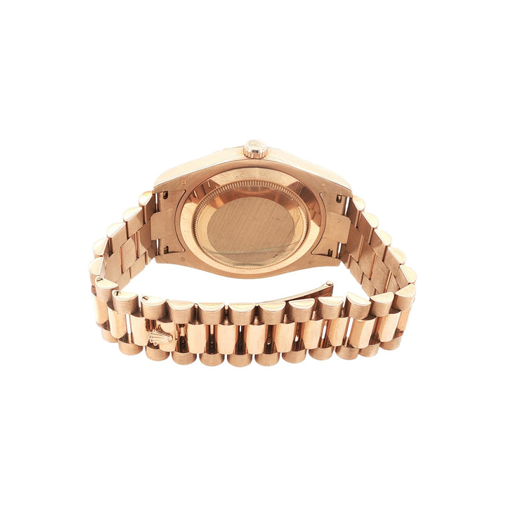 Rolex 18K Rose Gold Day Date II 41mm Chocolate Dial Watch Circa 2010