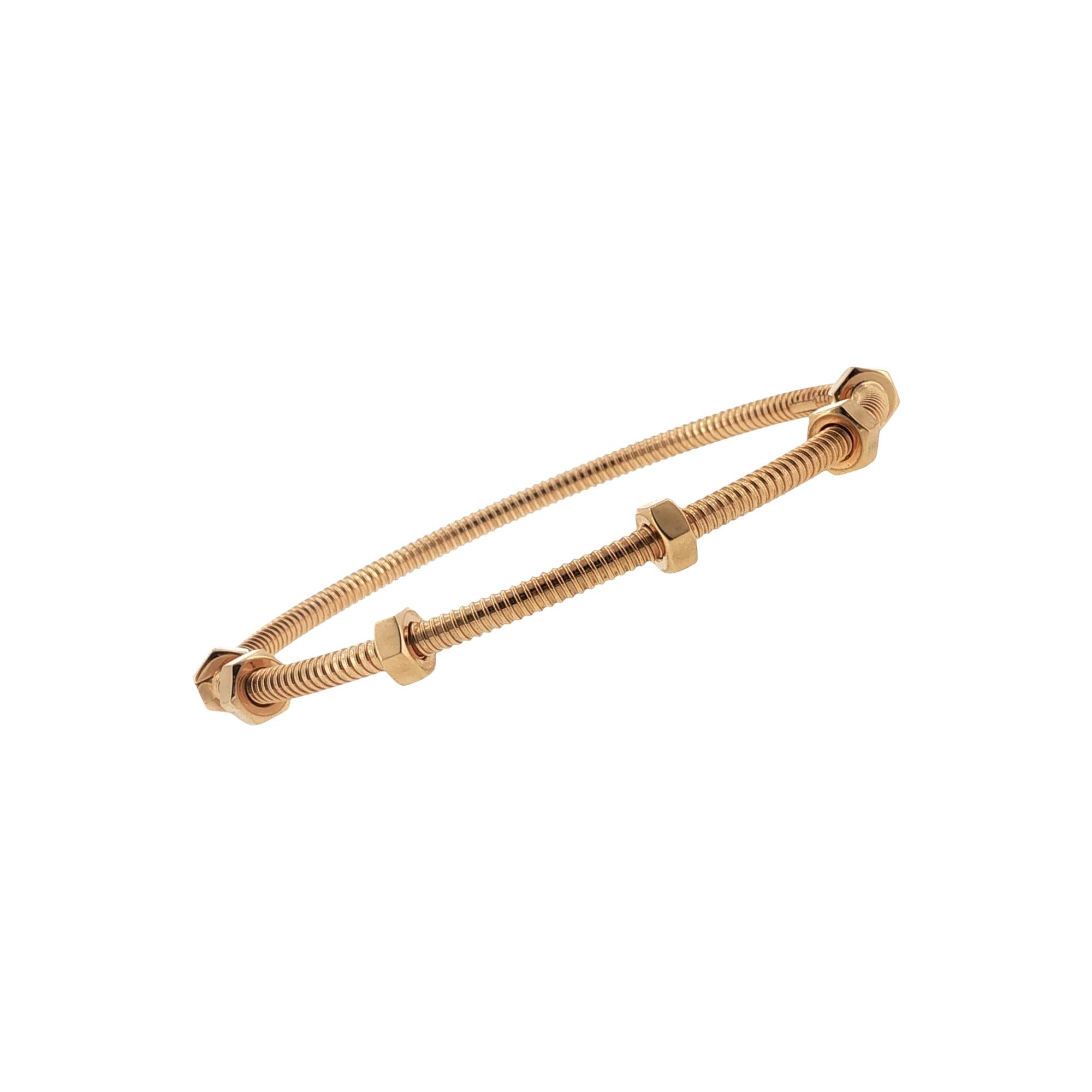 Cartier Écrou de Cartier 18 Karat Rose Gold Bracelet Size 20 Box & Papers