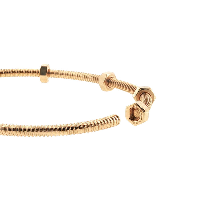 Cartier Écrou de Cartier 18 Karat Rose Gold Bracelet Size 20 Box & Papers