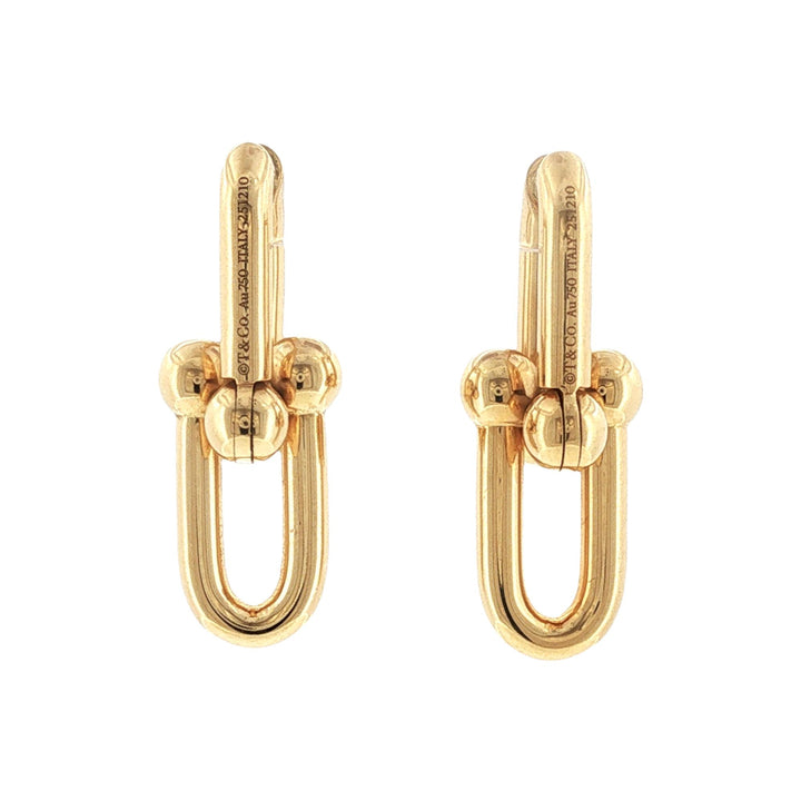 Tiffany & Company Hardware 18 Karat Yellow Gold Medium Link Drop Earrings
