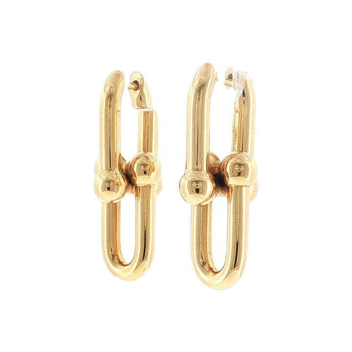 Tiffany & Company Hardware 18 Karat Yellow Gold Medium Link Drop Earrings