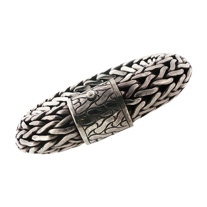 John Hardy Woven Classic Chain Sterling Silver 22mm Vintage Bracelet Rare