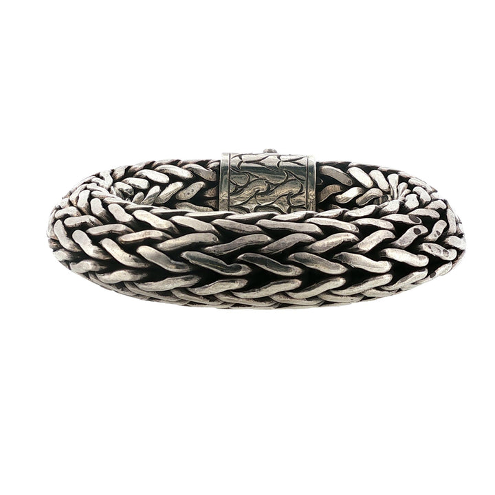 John Hardy Woven Classic Chain Sterling Silver 22mm Vintage Bracelet Rare