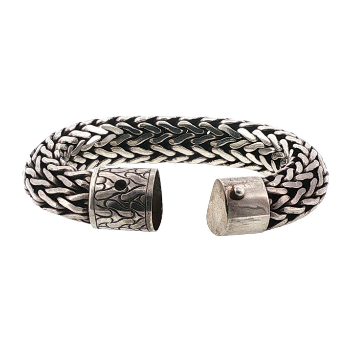 John Hardy Woven Classic Chain Sterling Silver 22mm Vintage Bracelet Rare