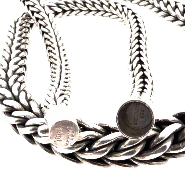 John Hardy Woven Classic Chain Sterling Silver 36 Inch Tapered Vintage Necklace