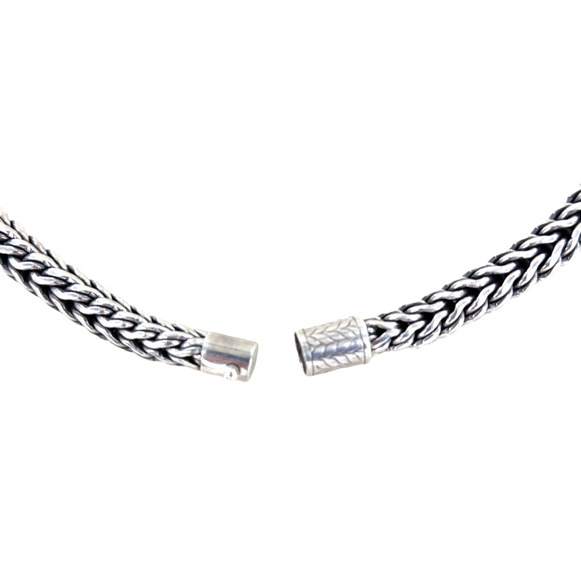John Hardy Woven Classic Chain Sterling Silver 36 Inch Tapered Vintage Necklace