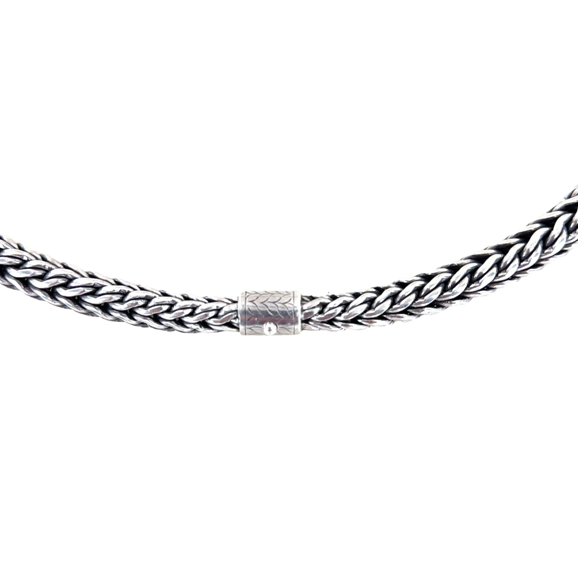 John Hardy Woven Classic Chain Sterling Silver 36 Inch Tapered Vintage Necklace