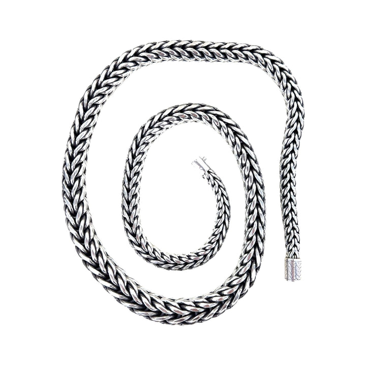 John Hardy Woven Classic Chain Sterling Silver 36 Inch Tapered Vintage Necklace