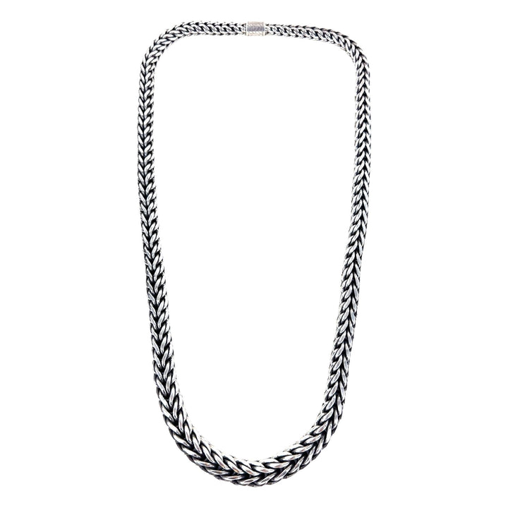 John Hardy Woven Classic Chain Sterling Silver 36 Inch Tapered Vintage Necklace