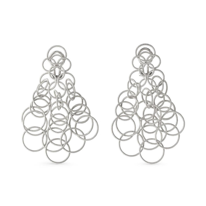 Buccelatti Hawaii 18 Karat White Gold Drop Dangle Earrings New