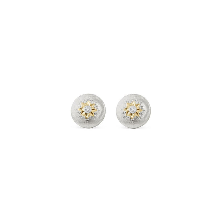Buccelatti Macri Classica Earring in Yellow & White Gold with Diamonds