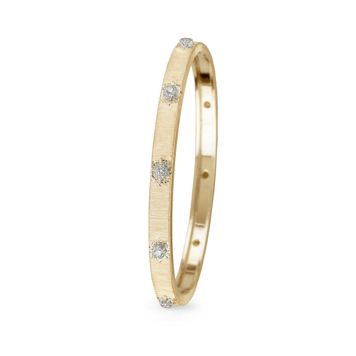 Buccelatti Macri Classica Diamond 18 Karat Yellow & White Gold Bracelet New