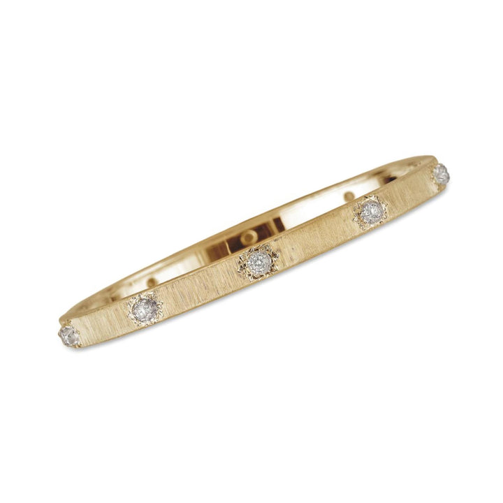 Buccelatti Macri Classica Diamond 18 Karat Yellow & White Gold Bracelet New
