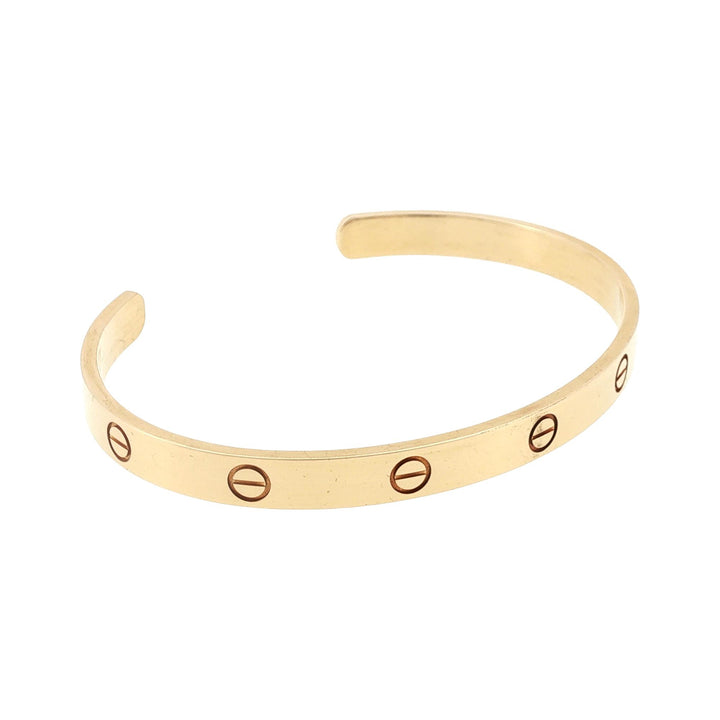 Cartier LOVE Cuff Bracelet 18 Karat Yellow Gold Size 20