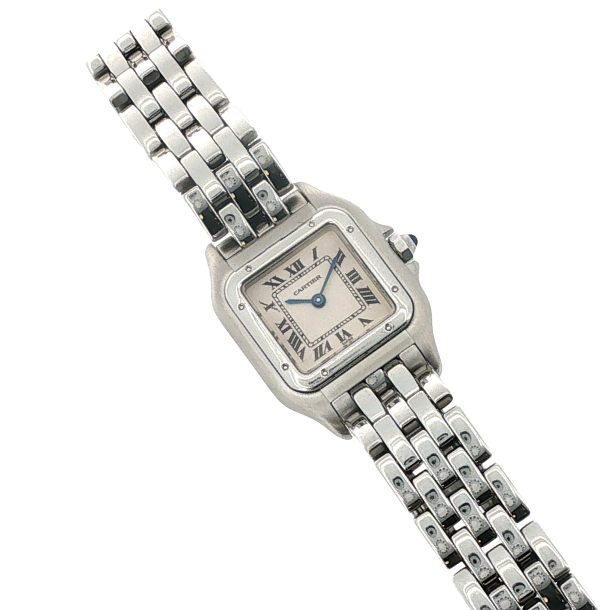 Cartier Panthère de Cartier Stainless Steel Small Watch Cartier Pouch