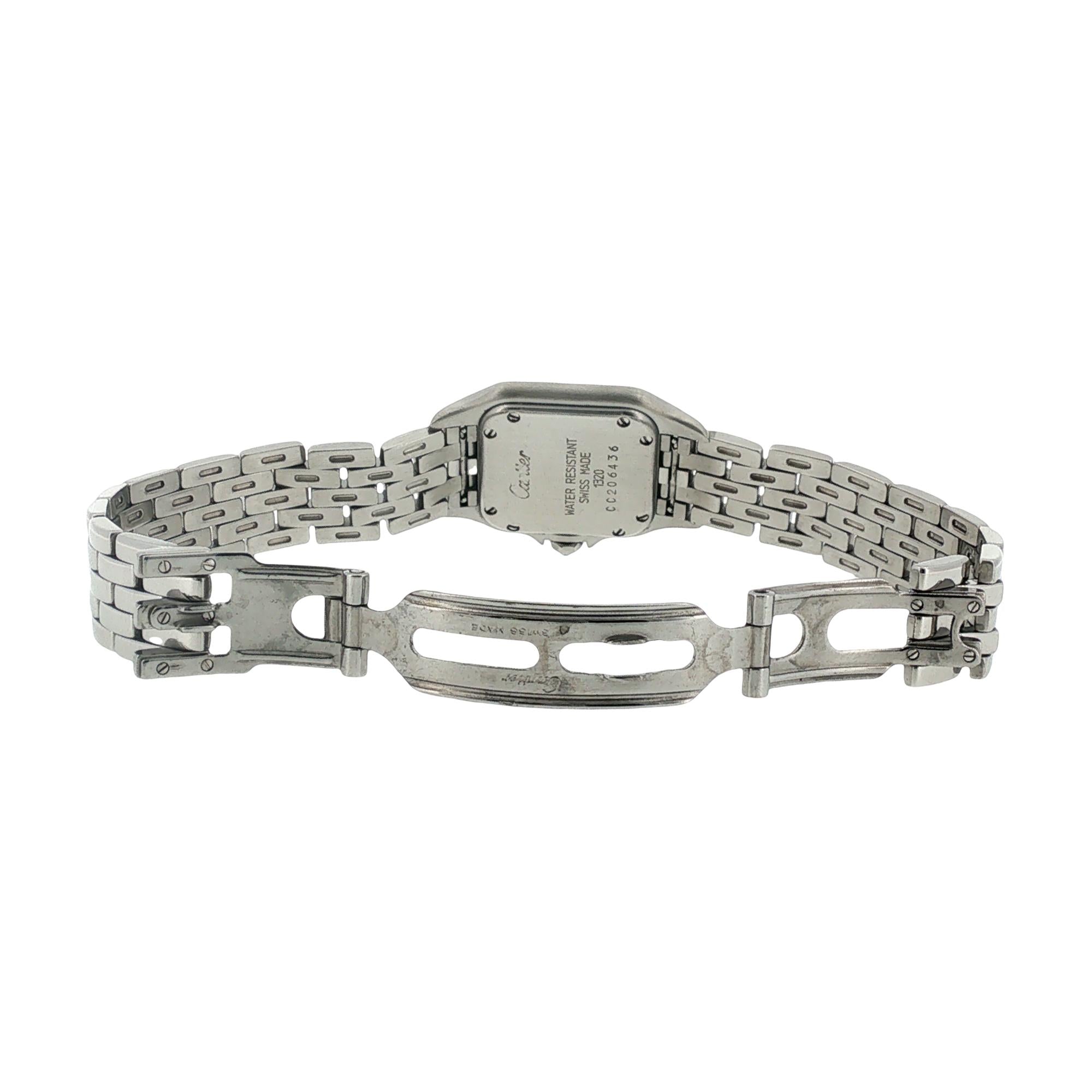 Cartier Panthère de Cartier Stainless Steel Small Watch Cartier Pouch