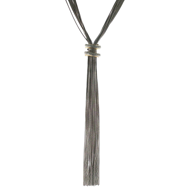 Harpo's Of Italy Diamond 18 Karat Gold Tassel Multi-Strand 22 Inch Necklace
