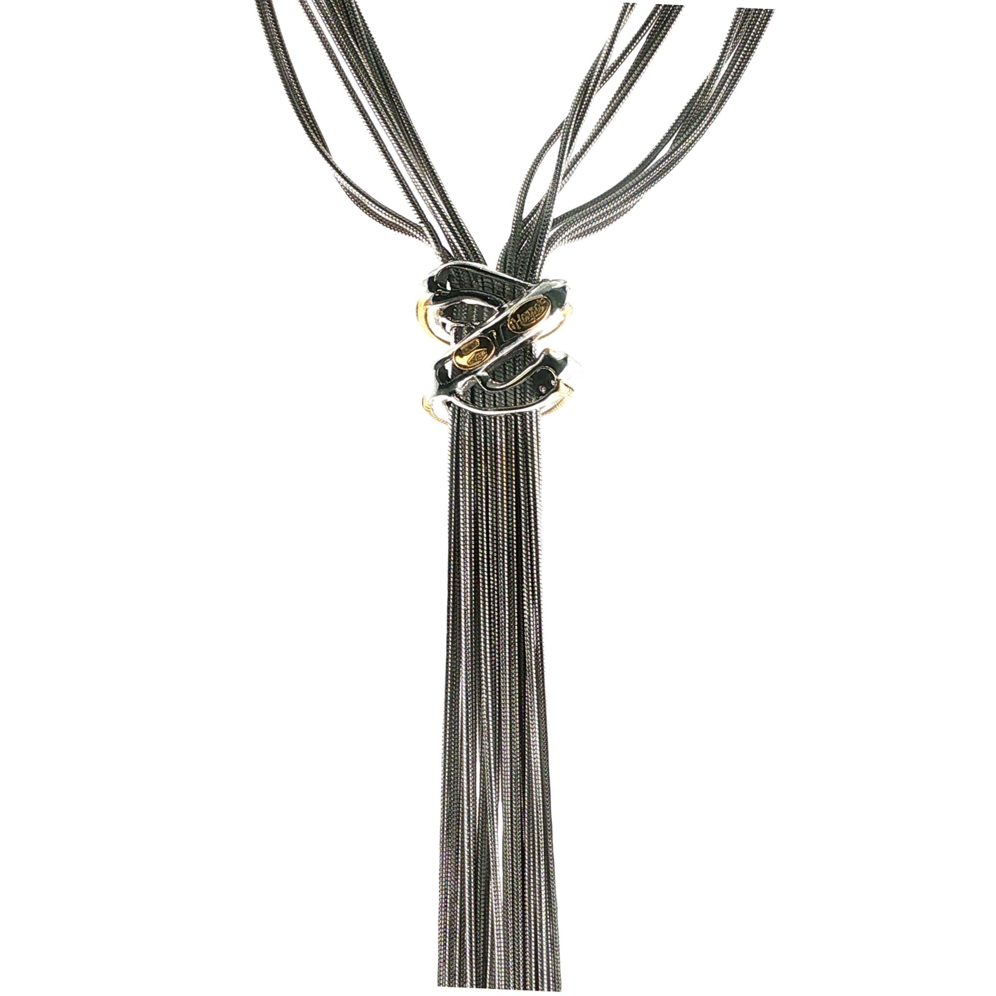 Harpo's Of Italy Diamond 18 Karat Gold Tassel Multi-Strand 22 Inch Necklace
