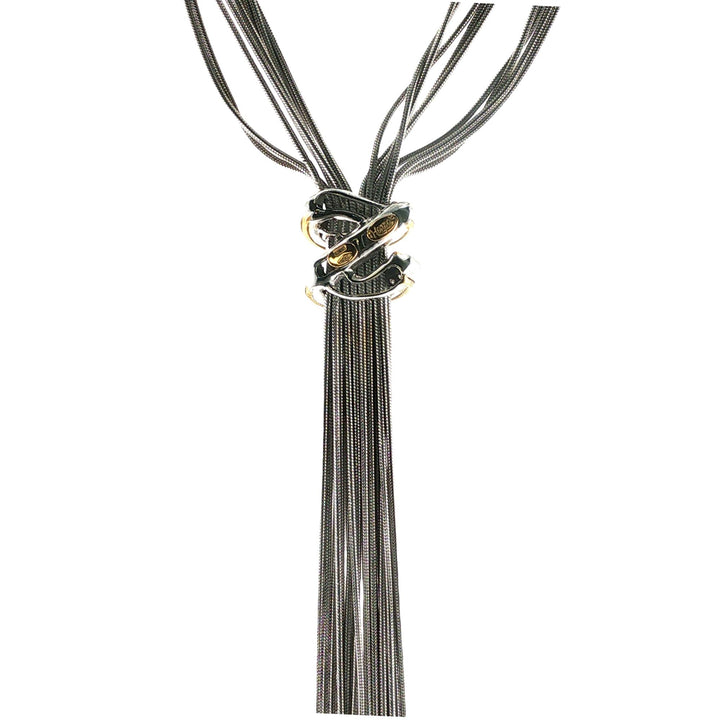 Harpo's Of Italy Diamond 18 Karat Gold Tassel Multi-Strand 22 Inch Necklace