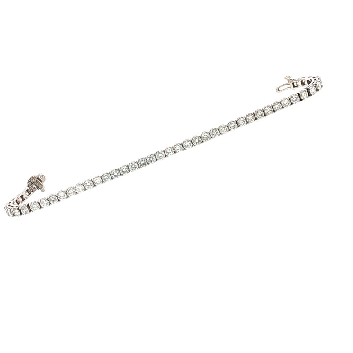 8.00 CTW Round Brilliant-Cut Diamond 14K White Gold Tennis Bracelet