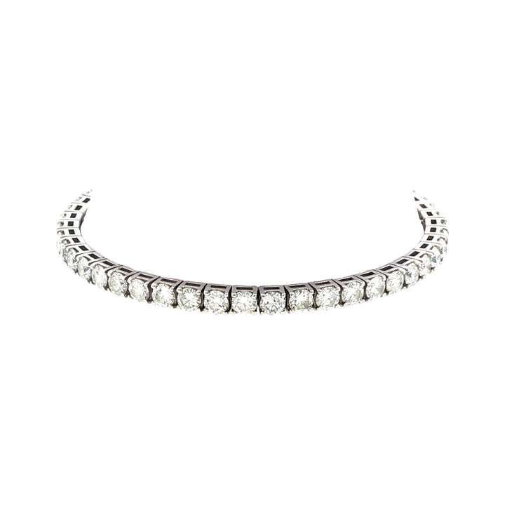 8.00 CTW Round Brilliant-Cut Diamond 14K White Gold Tennis Bracelet