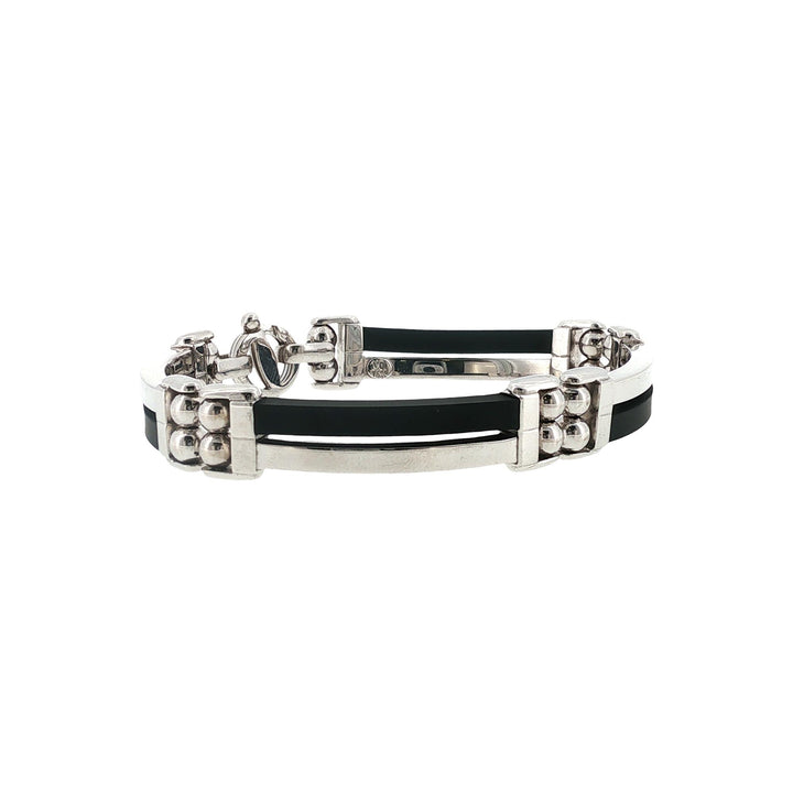 Gold & Rubber Mans Bracelet