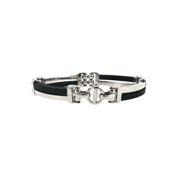Gold & Rubber Mans Bracelet