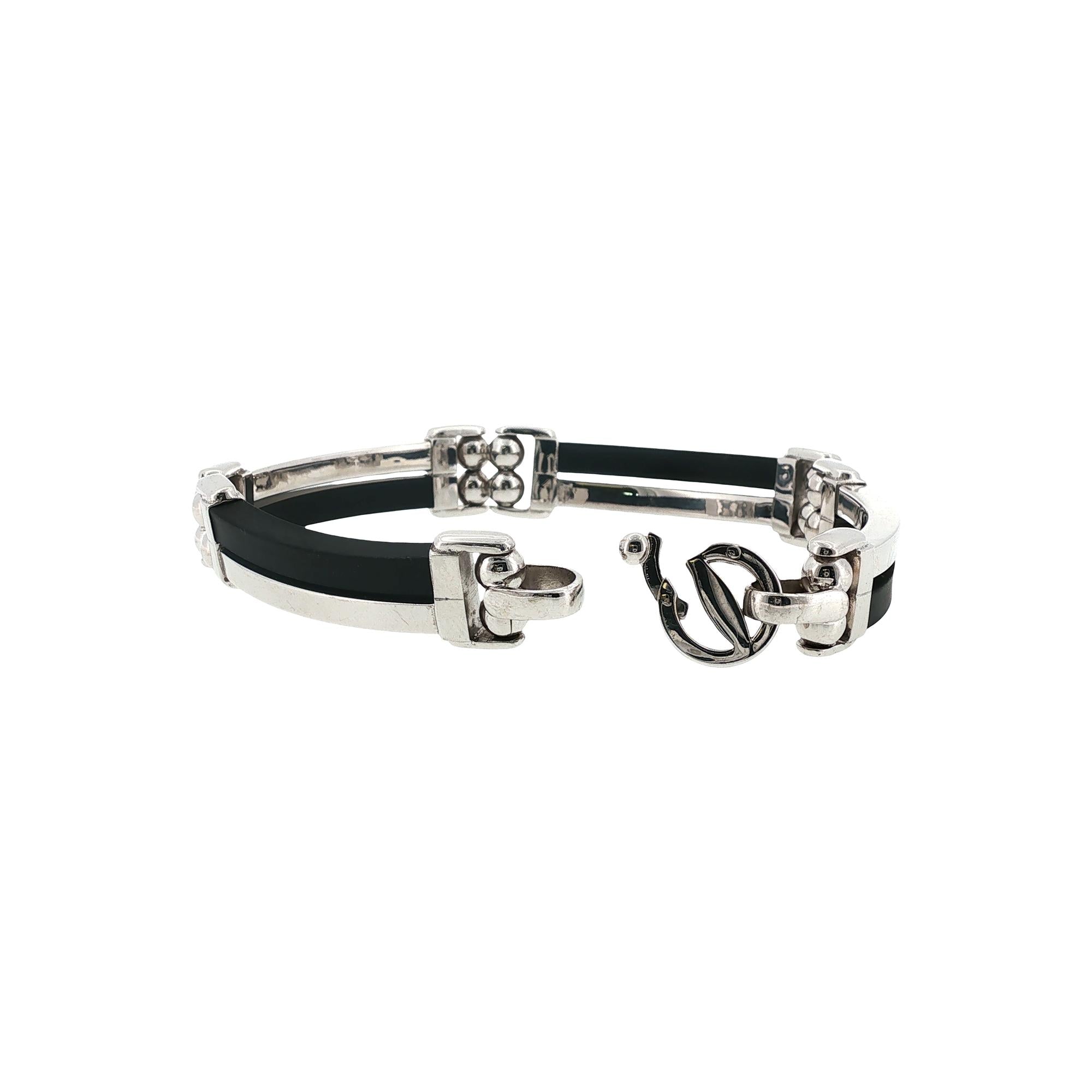 Gold & Rubber Mans Bracelet
