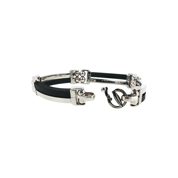 Gold & Rubber Mans Bracelet