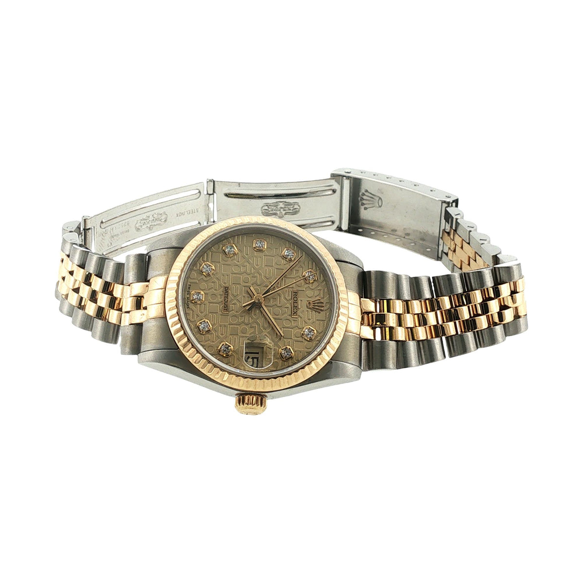 Rolex Datejust Diamond Jubilee Dial 31mm Two Tone Midsize Watch 1995