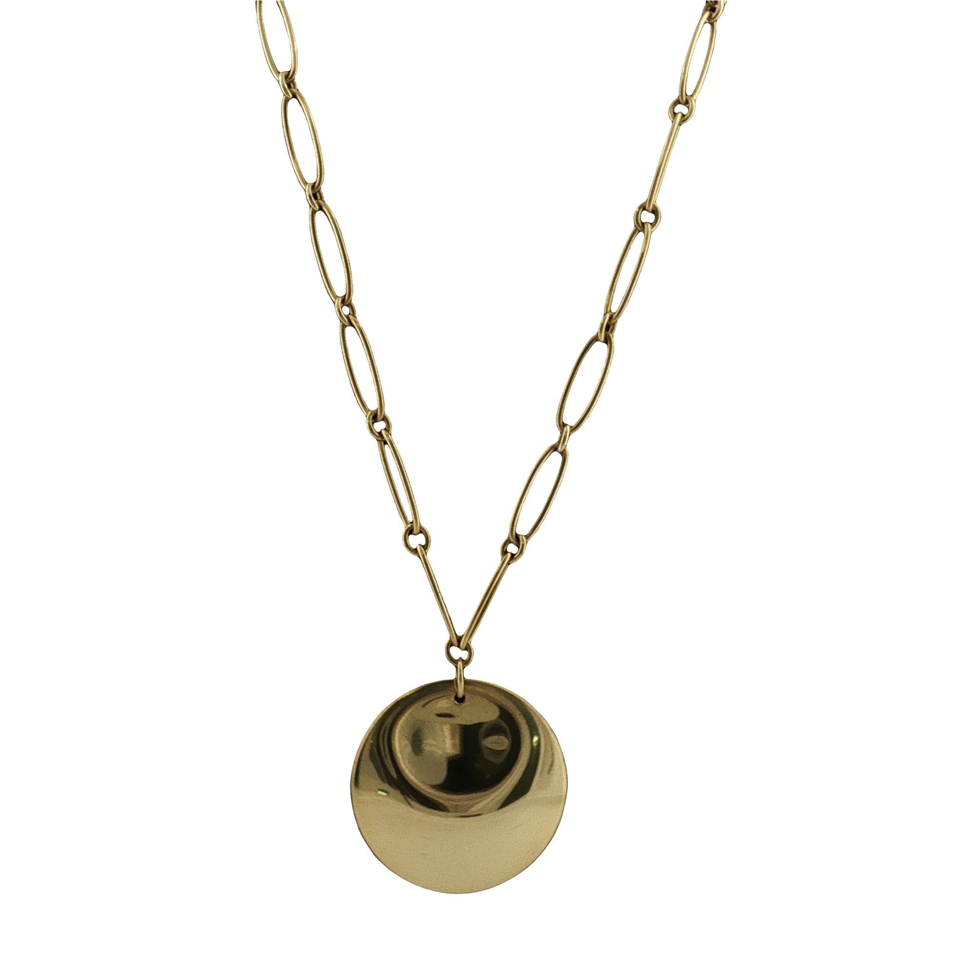 B*G様 Tiffany & Co. Elsa Peretti ネックレス Tiffany & Co Elsa Peretti 18K Yellow Gold Large Gold Disc Pendant Link