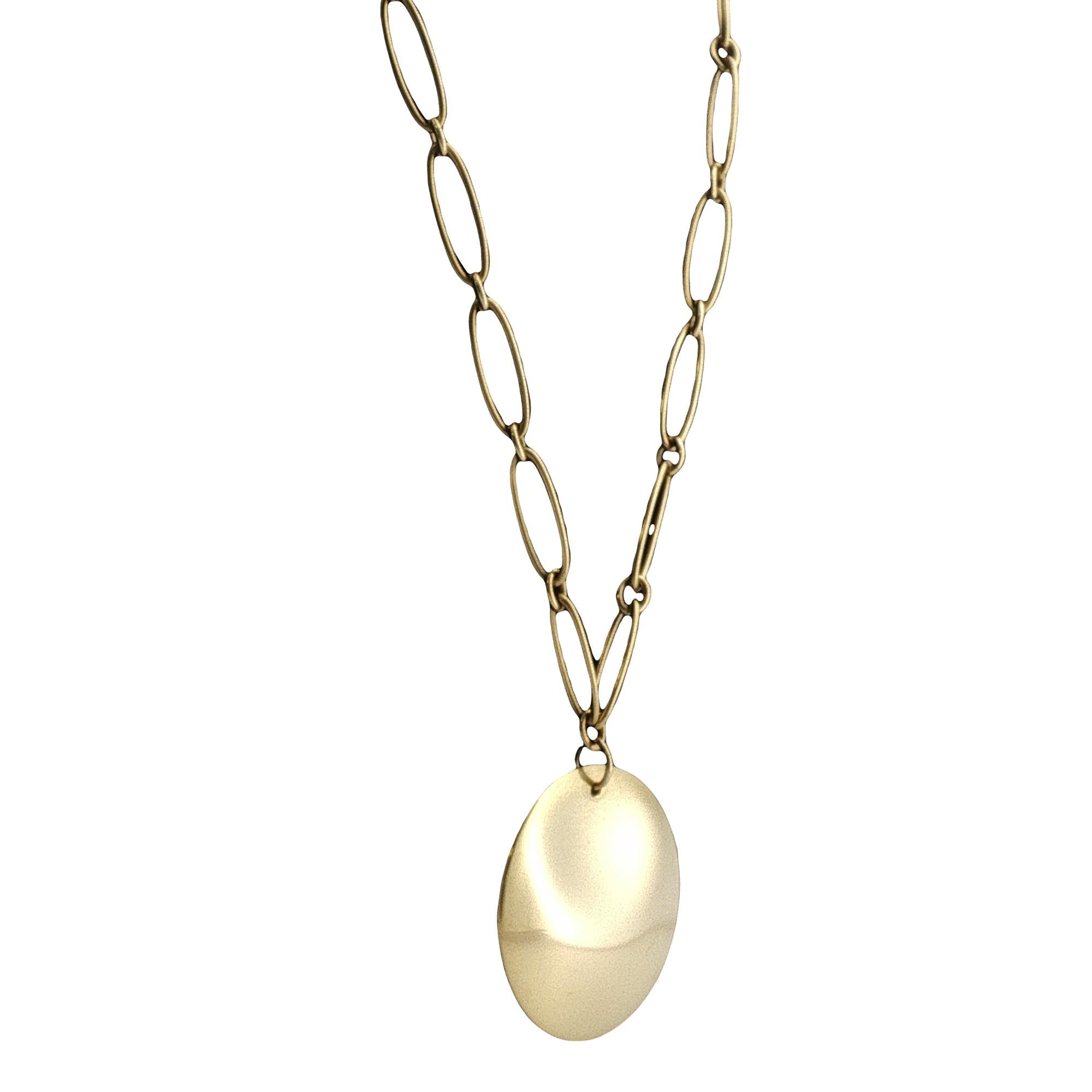 Tiffany & Co Elsa Peretti 18K Yellow Gold Large Gold Disc Pendant Link