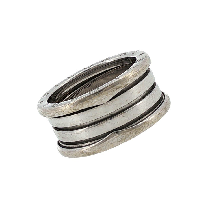 Bvlgari B.zero1 Three-Row Band 18 Karat White Gold Ring Size 54 (US 7)