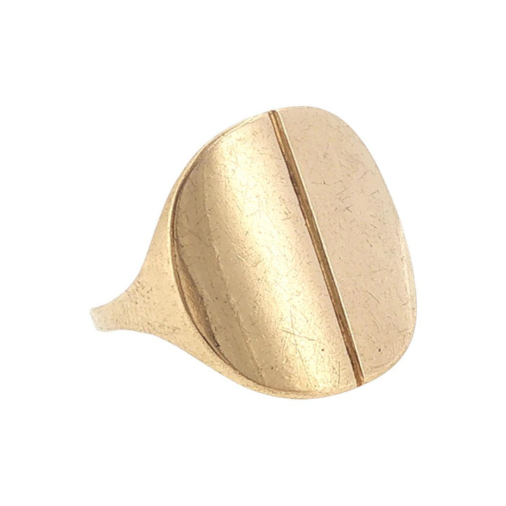 Georg Jensen 18 Karat Yellow Gold Solid Circle Vintage Ring