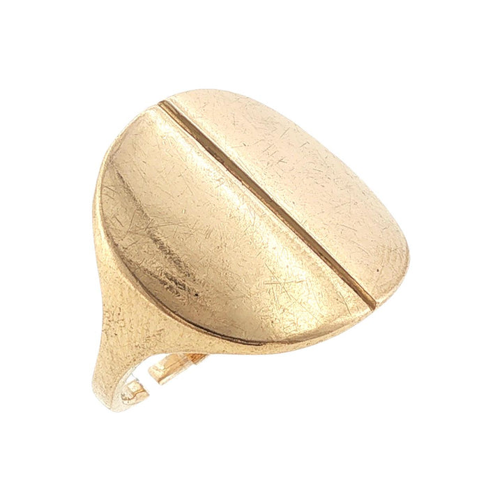 Georg Jensen 18 Karat Yellow Gold Solid Circle Vintage Ring