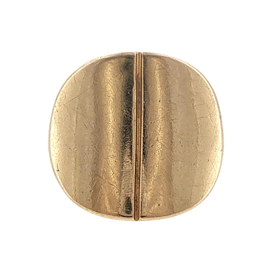 Georg Jensen 18 Karat Yellow Gold Solid Circle Vintage Ring