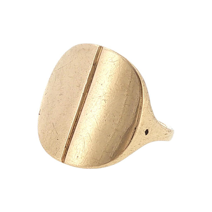 Georg Jensen 18 Karat Yellow Gold Solid Circle Vintage Ring